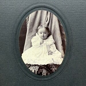 Antique Oval‎ Baby Photo, Vintage Sepia Photograph, Wall Decor, Collectible